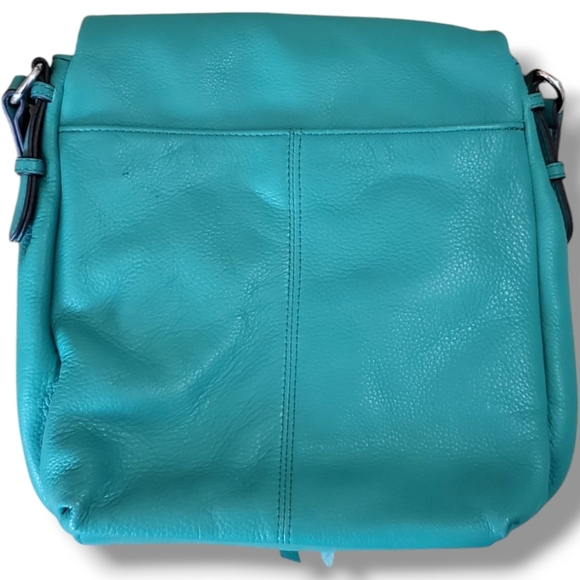Aimee Kestenberg Teal Green Bali Leather Crossbody Bag with Adjustable Strap - Picture 15 of 17